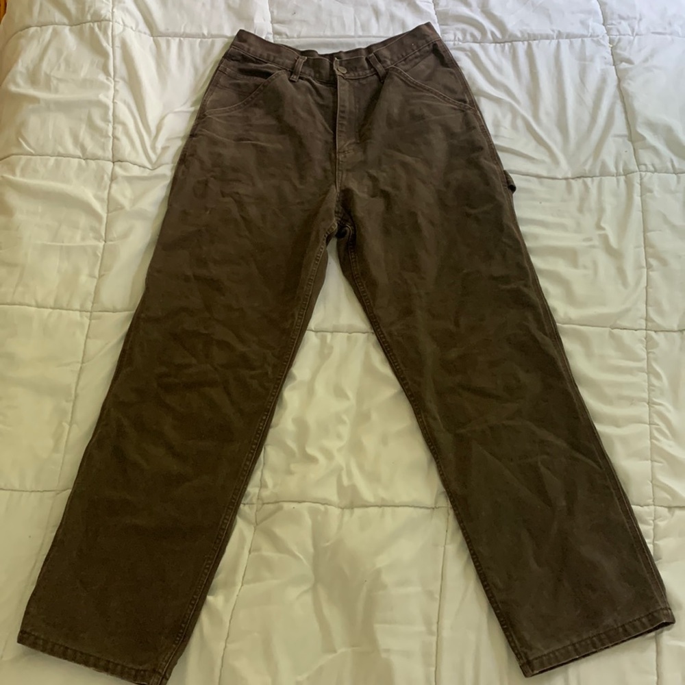 Brown Mens Saftbak cargo pants
